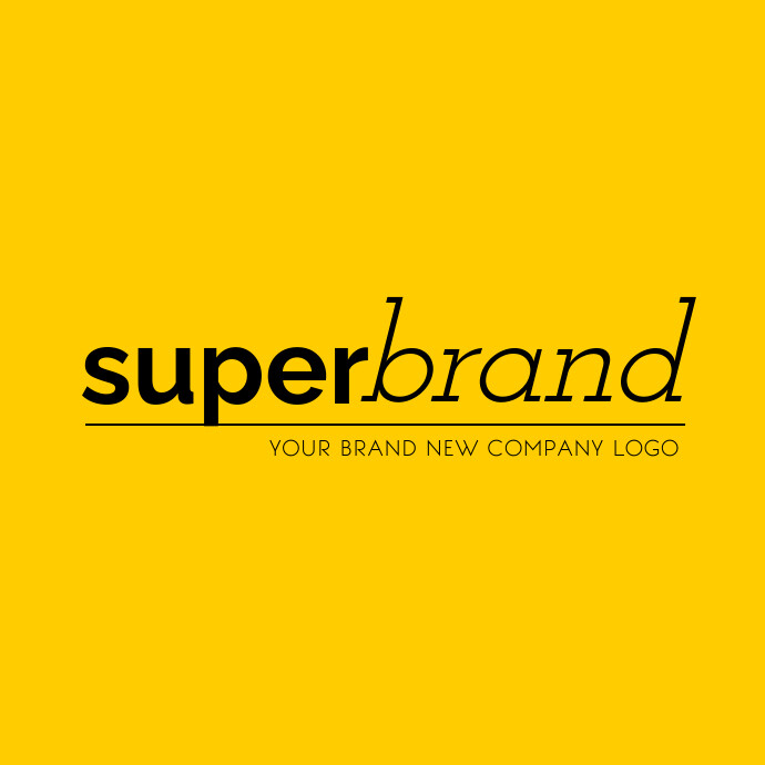 Super brand yellow and black logo template