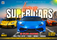 super cars night posters Carte postale template