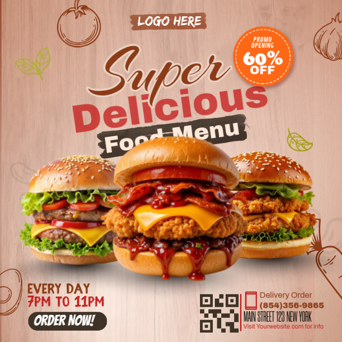 Food Menu Promotion Template | PosterMyWall