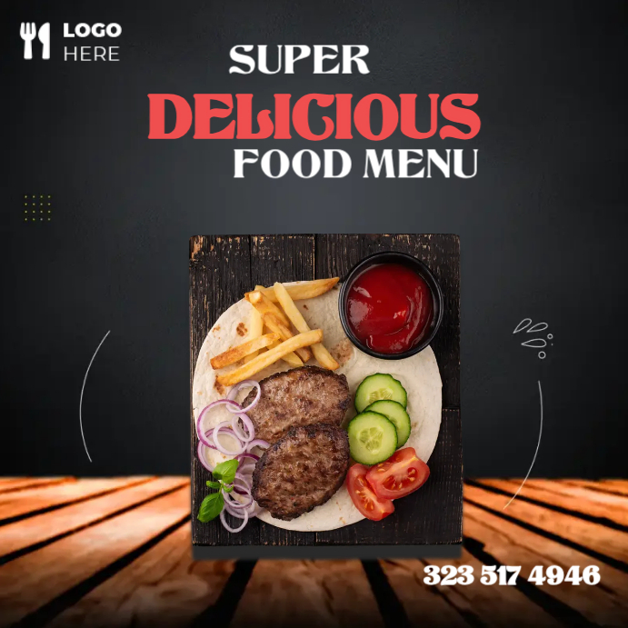 Super delicious food menu Templat | PosterMyWall