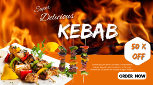 Orange Super delicious kebab you tube vedio YouTube-miniature Template