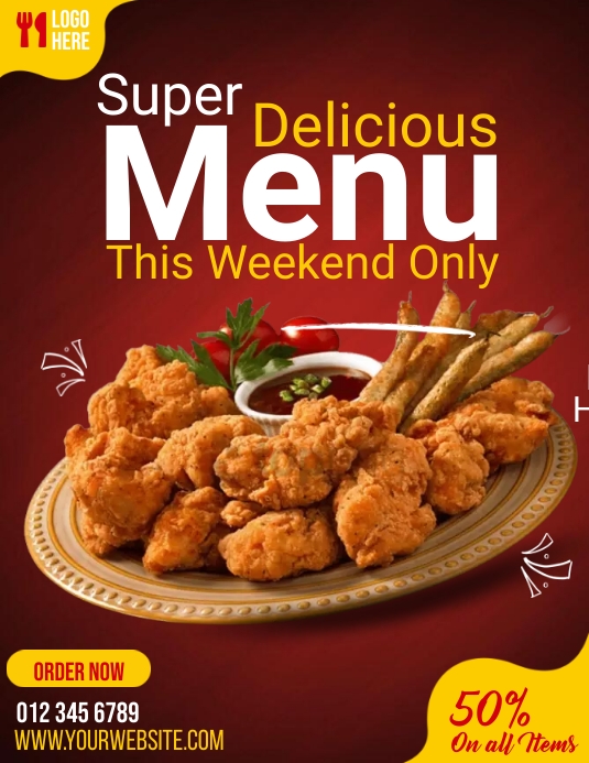 Super Delicious Menu Template | PosterMyWall