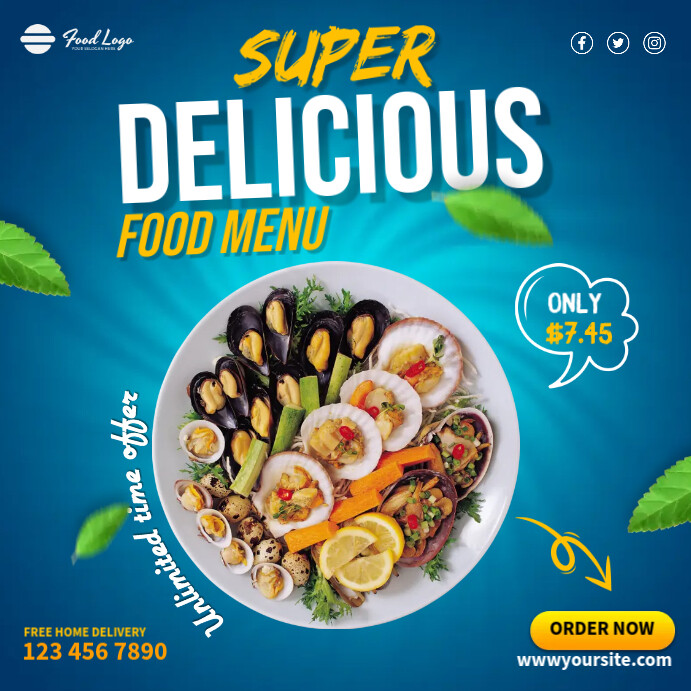 Super Delicious Menu Template | PosterMyWall