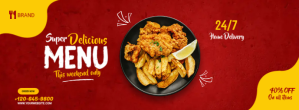Merah Restaurant Menu Promotion Facebook Cover Photo Template