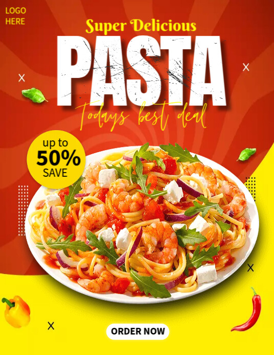 Plantilla de Super Delicious Pasta Ads | PosterMyWall