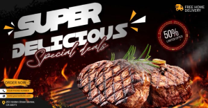 Super Delicious Special Deals Couverture d'événement Facebook template