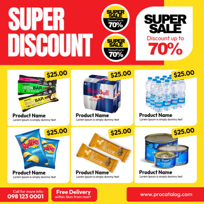 Copy of Super Discount Product Catalog PosterMyWall