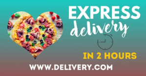 super express pizza delivery facebook  ad Facebook-Anzeige template