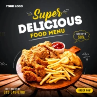 Super Food Menu Instagram Post template