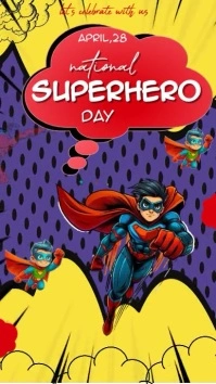 Super hero day Instagram Story template