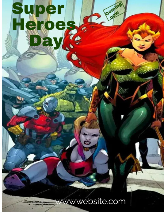 Super heroes day Flyer (US Letter) template
