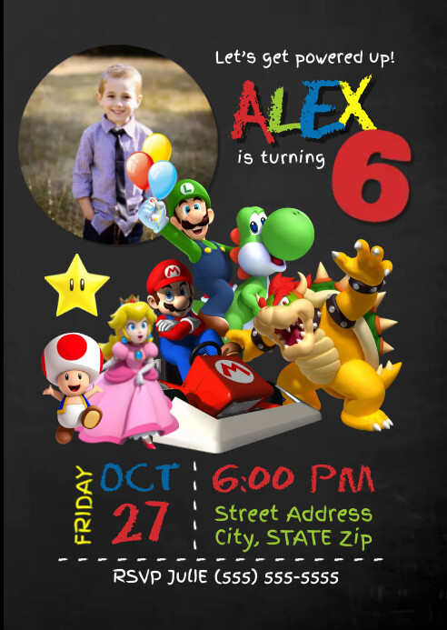 Modele Invitation D Anniversaire Super Mario Postermywall Modele Invitation D Anniversaire Super Mario Postermywall