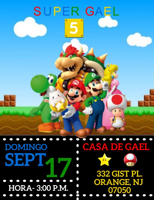 Modele Invitation D Anniversaire Super Mario Postermywall Modele Invitation D Anniversaire Super Mario Postermywall