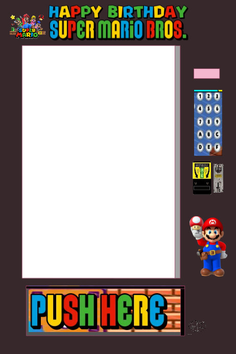 Super Mario Bros vending machine Poster template