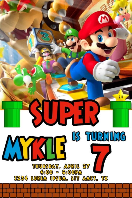 Super Mario Template PosterMyWall
