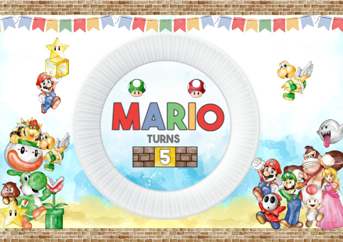 Alert Program Mario Template Super Mario Template | PosterMyWall