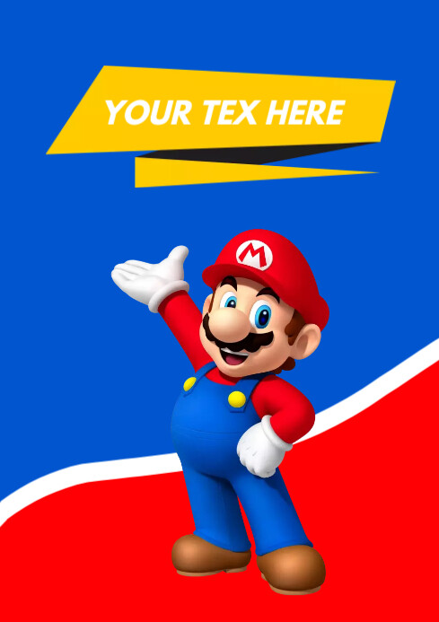 Copy of super mario template | PosterMyWall