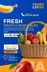 super market ad Tabloid template