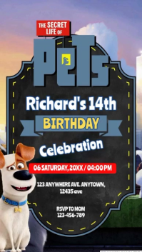 Noir Birthday Celebration Ekran reklamowy Template