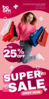 Super Sale Banner Cartel enrollable de 3 × 6 pulg. template