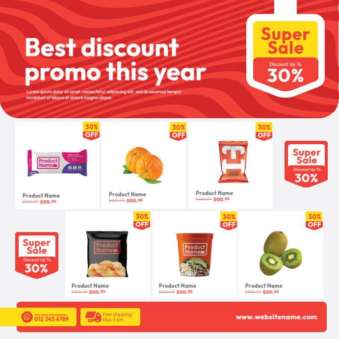 Super Sale Discount Ads Template | PosterMyWall