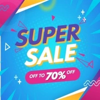 Super Sale discount instagram social media template
