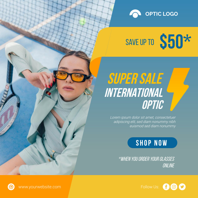 Super Sale Optic Social Media Templa Template PosterMyWall