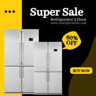 Black Refrigerator Sale Instagram Post Template