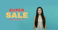 Super Sale Shopping Banner Screaming Woman Of Facebook Ad template