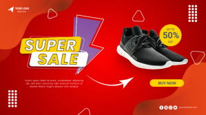 Super Sale Sport Shoes Template งานนำเสนอ Presentation (16:9)