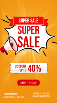 super sale template Instagram Story