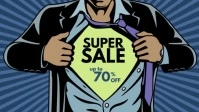 Super Sale Video Promotion template for facebook cover