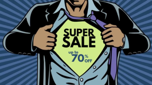 Black Super Sale Facebook-covervideo Template