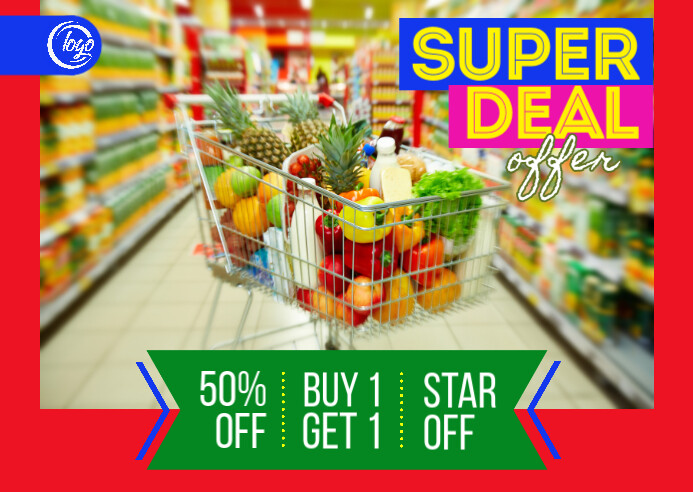Super Shop Offer Template Poskaart