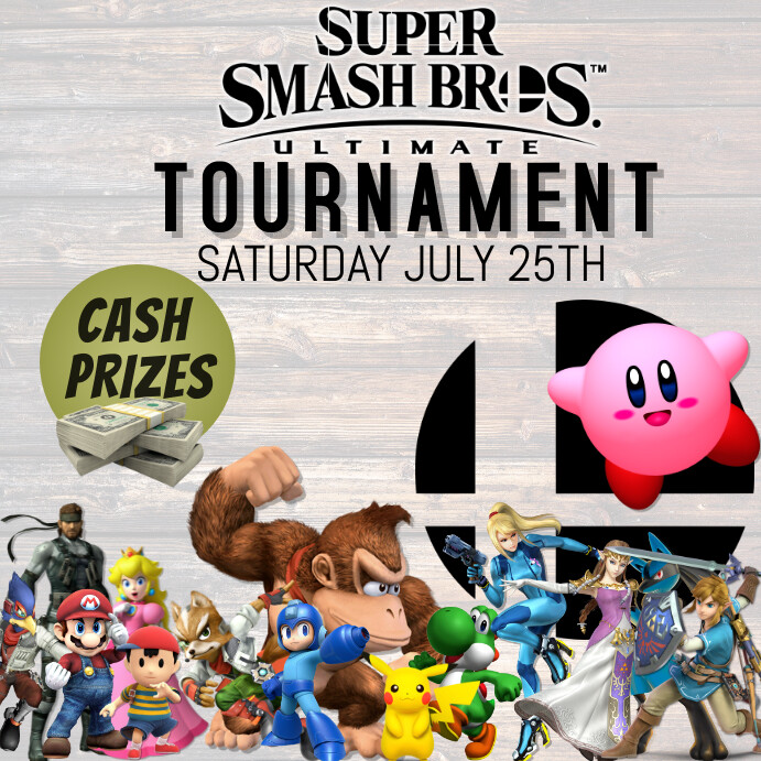 Copia de SUPER SMASH BROTHERS ULTIMATE MELEE TOURNAMENT PosterMyWall