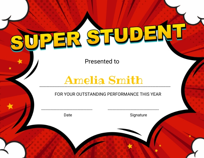 Student Award Certificate Template