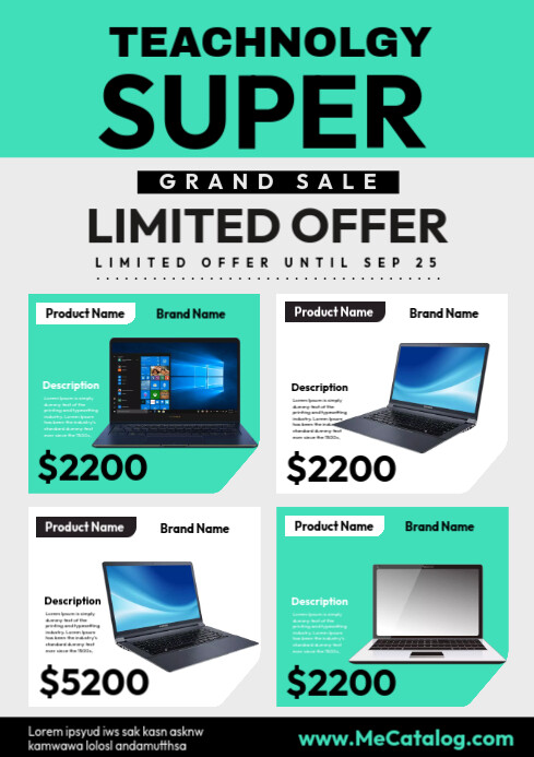 Super Technology Catalog Template | PosterMyWall