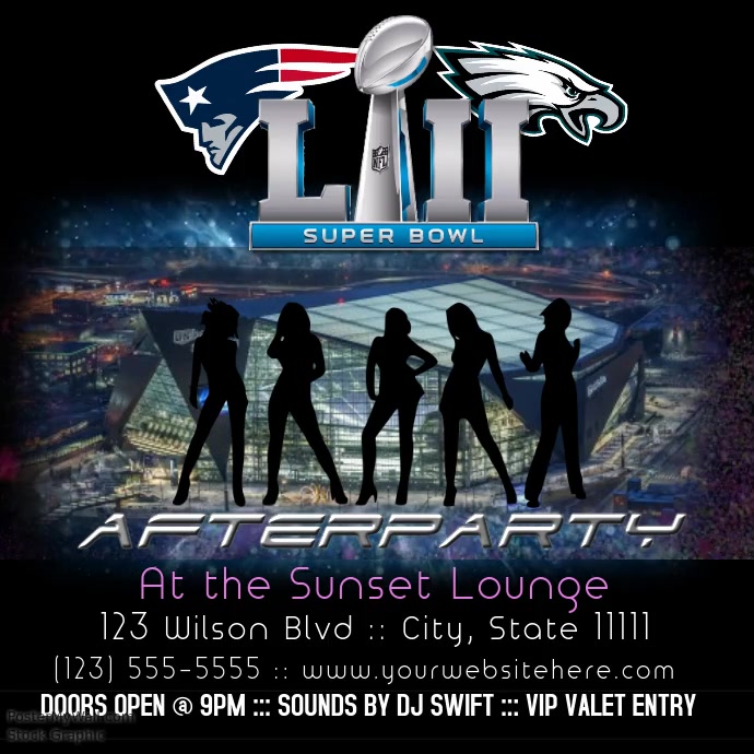 superbowl afterparty instagram flyer interactive template postermywall afterparty flyers
