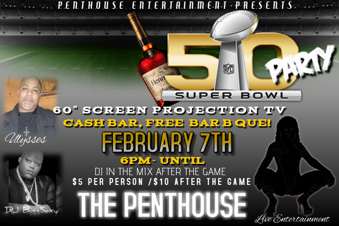 super bowl party flyer templates