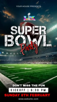Superbowl lx game night poster Instagram Story template
