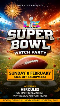Black Super Bowl Watch Party Instagram Reel Template