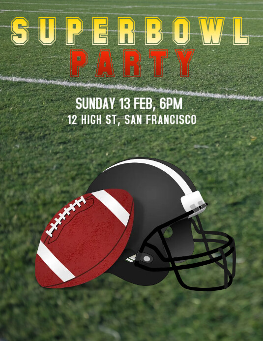 Superbowl party Template PosterMyWall