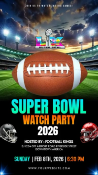 Superbowl special invite Instagram Story template