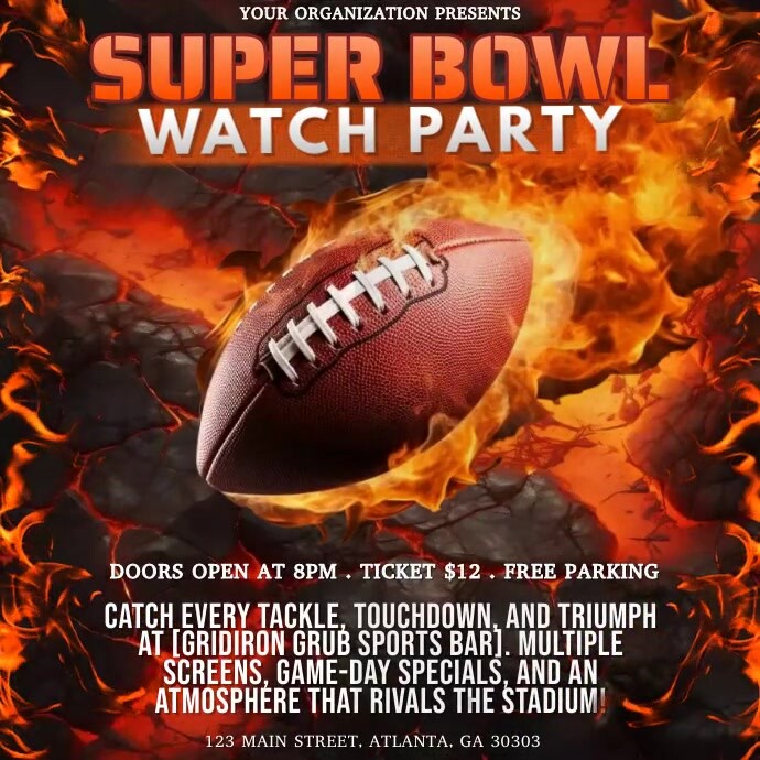 Super Bowl Party Flyers