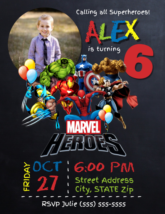 Modele Invitation Anniversaire Super Heros Postermywall Modele Invitation Anniversaire Super Heros Postermywall