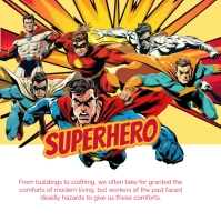 Superhero Day Instagram Post template