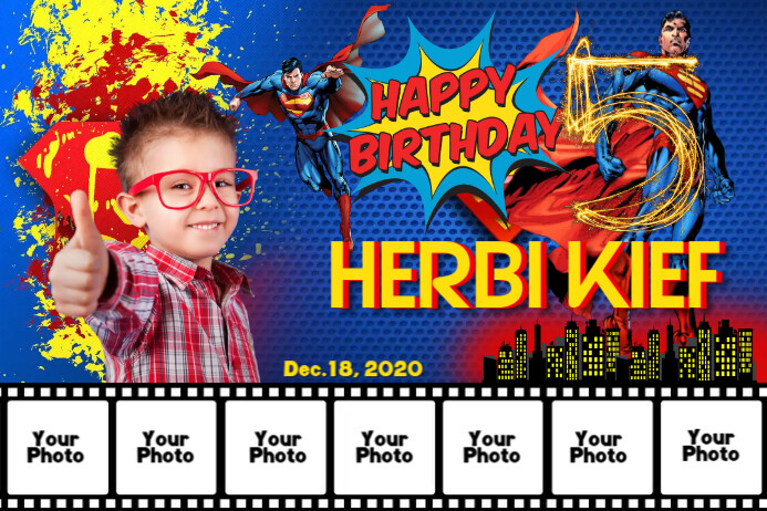 Superman Birthday Template Postermywall Superman Birthday Template Postermywall