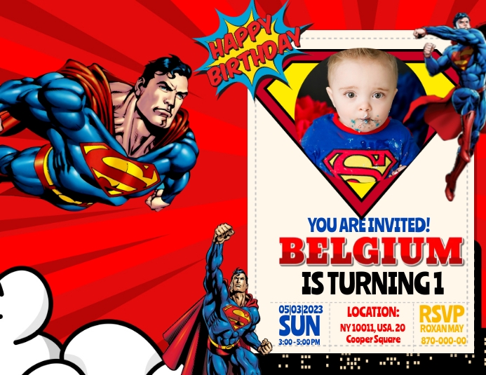 Superman Template PosterMyWall - Superman Design Template 3f4af11c5b944b6b6461f3c803f29a86 Screen