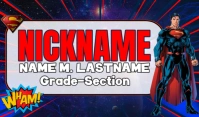 Superman Nametag Design template