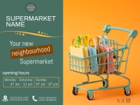 Supermarket,sale Yard Sign template